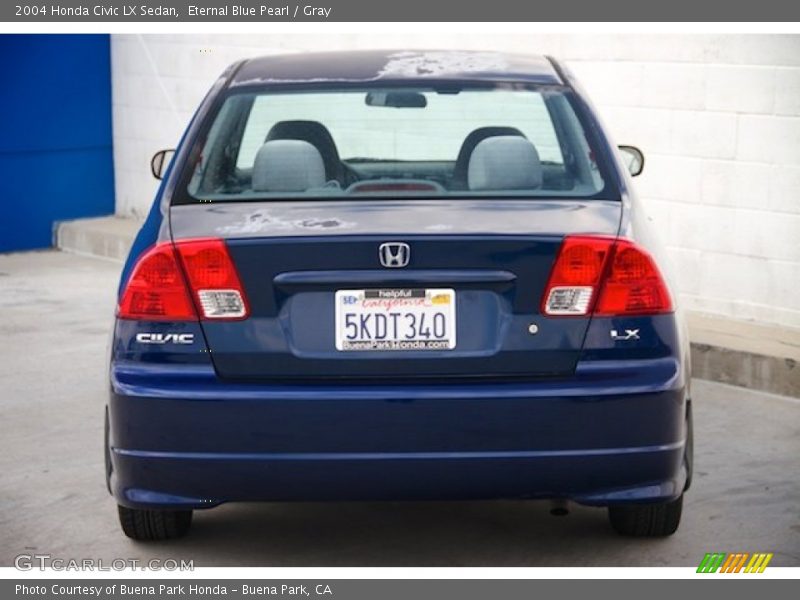 Eternal Blue Pearl / Gray 2004 Honda Civic LX Sedan