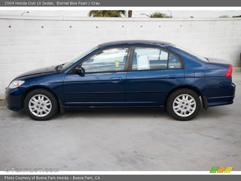 Eternal Blue Pearl / Gray 2004 Honda Civic LX Sedan