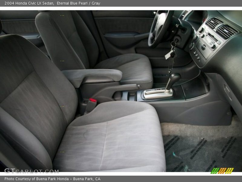 Eternal Blue Pearl / Gray 2004 Honda Civic LX Sedan