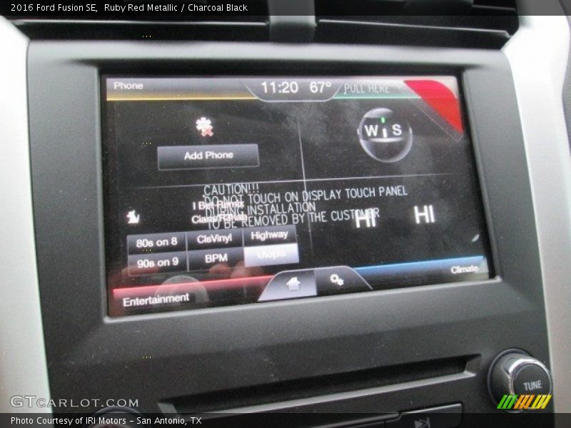 Ruby Red Metallic / Charcoal Black 2016 Ford Fusion SE