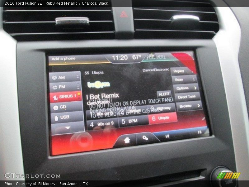Ruby Red Metallic / Charcoal Black 2016 Ford Fusion SE