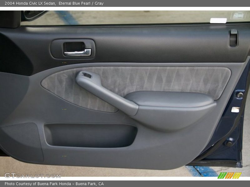 Eternal Blue Pearl / Gray 2004 Honda Civic LX Sedan