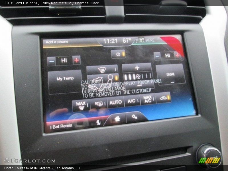 Ruby Red Metallic / Charcoal Black 2016 Ford Fusion SE
