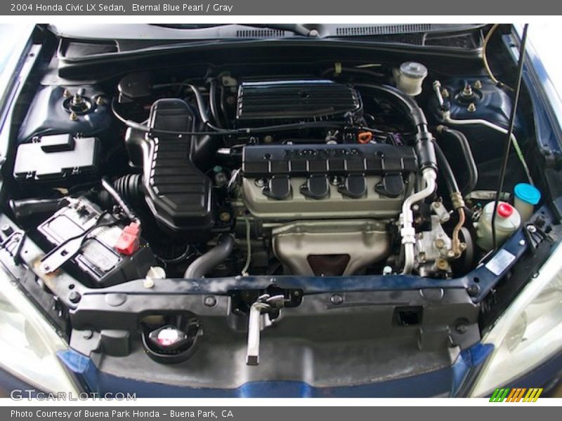 Eternal Blue Pearl / Gray 2004 Honda Civic LX Sedan