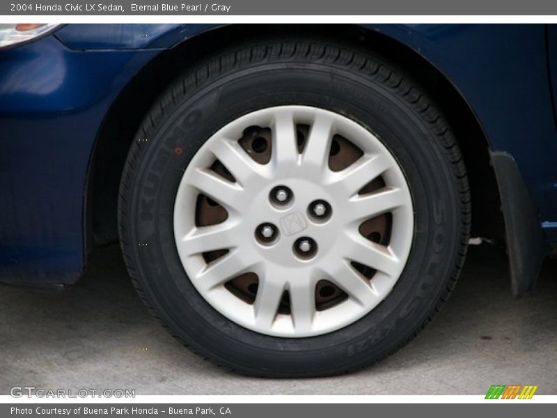 Eternal Blue Pearl / Gray 2004 Honda Civic LX Sedan