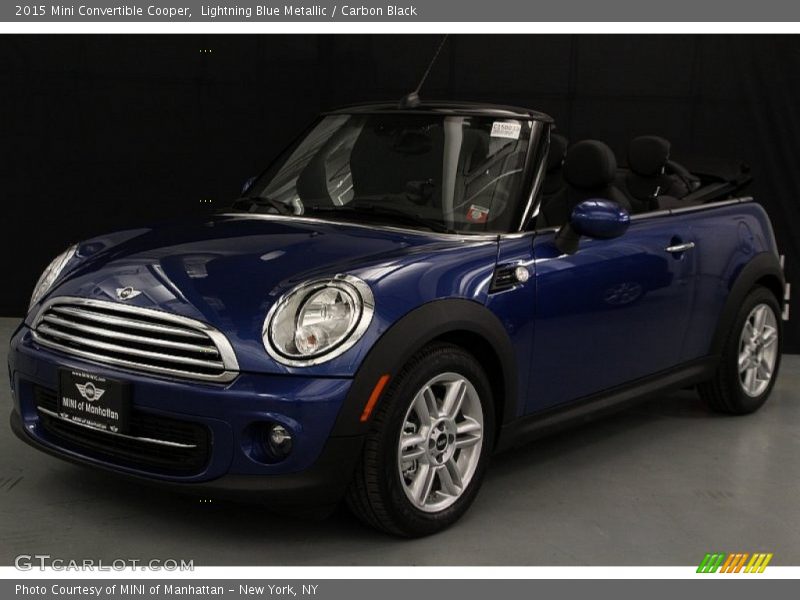 Lightning Blue Metallic / Carbon Black 2015 Mini Convertible Cooper