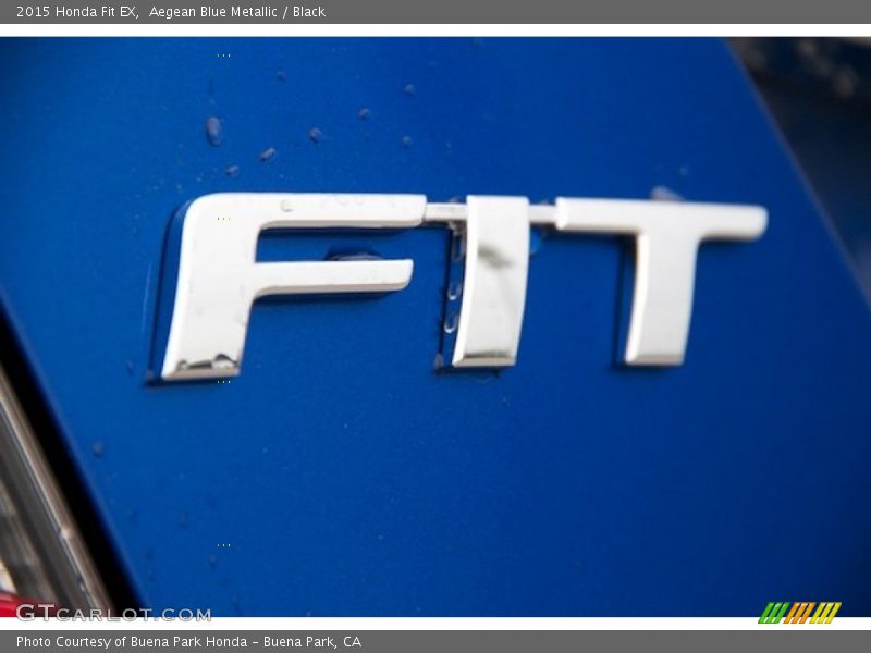 Aegean Blue Metallic / Black 2015 Honda Fit EX
