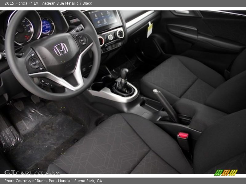 Aegean Blue Metallic / Black 2015 Honda Fit EX
