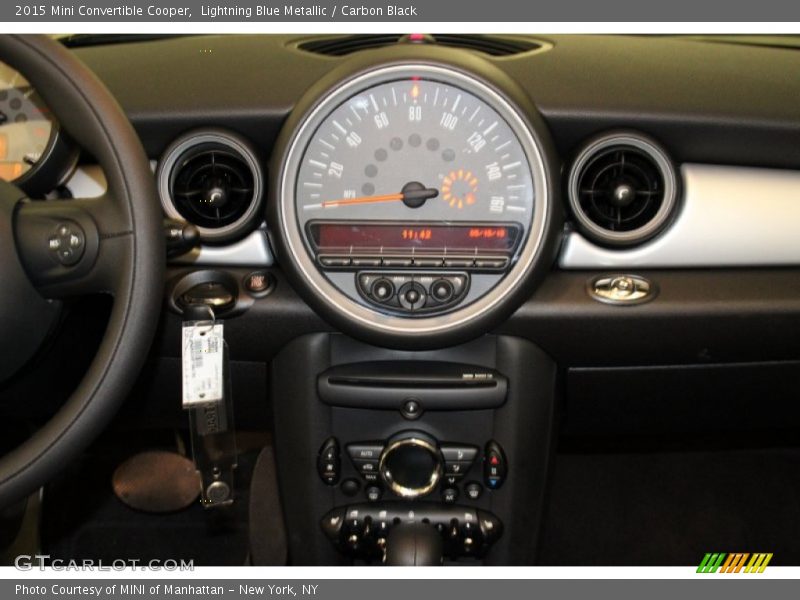 Lightning Blue Metallic / Carbon Black 2015 Mini Convertible Cooper