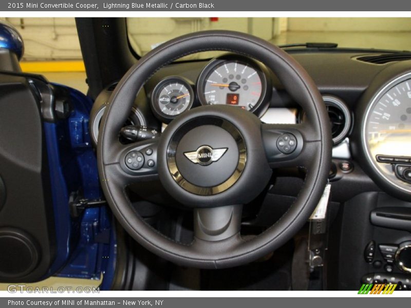 Lightning Blue Metallic / Carbon Black 2015 Mini Convertible Cooper