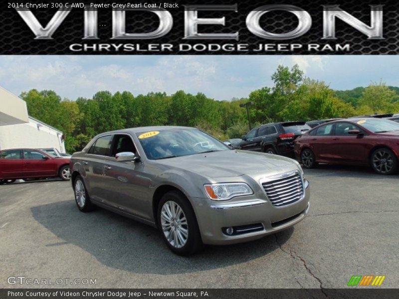 Pewter Grey Pearl Coat / Black 2014 Chrysler 300 C AWD