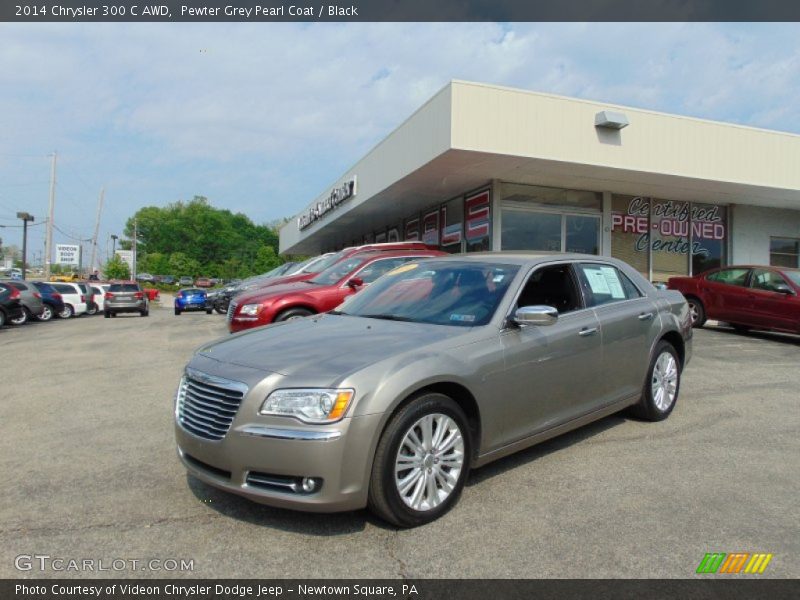 Pewter Grey Pearl Coat / Black 2014 Chrysler 300 C AWD