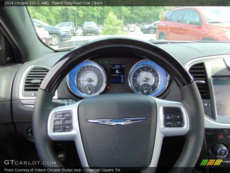 Pewter Grey Pearl Coat / Black 2014 Chrysler 300 C AWD