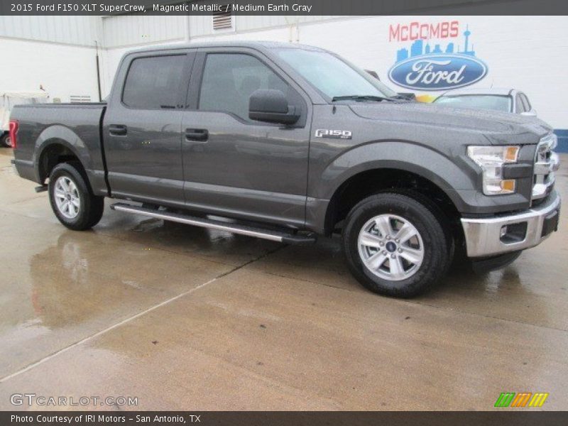 Magnetic Metallic / Medium Earth Gray 2015 Ford F150 XLT SuperCrew