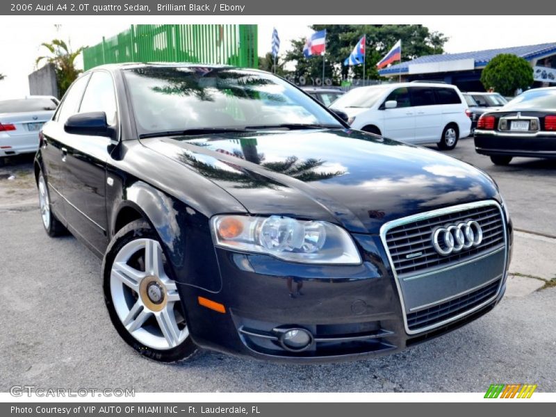 Brilliant Black / Ebony 2006 Audi A4 2.0T quattro Sedan