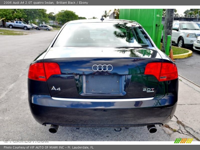 Brilliant Black / Ebony 2006 Audi A4 2.0T quattro Sedan