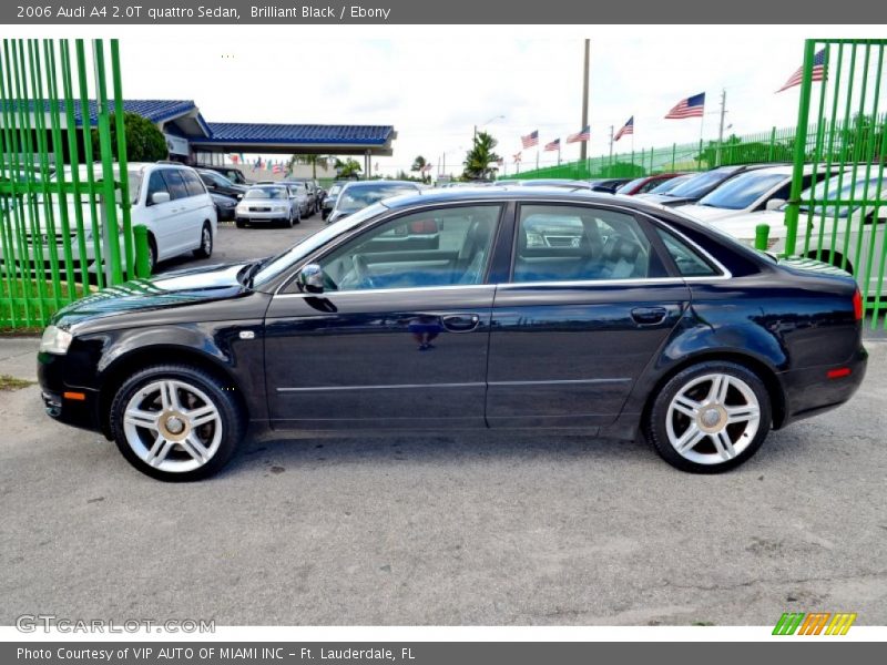 Brilliant Black / Ebony 2006 Audi A4 2.0T quattro Sedan