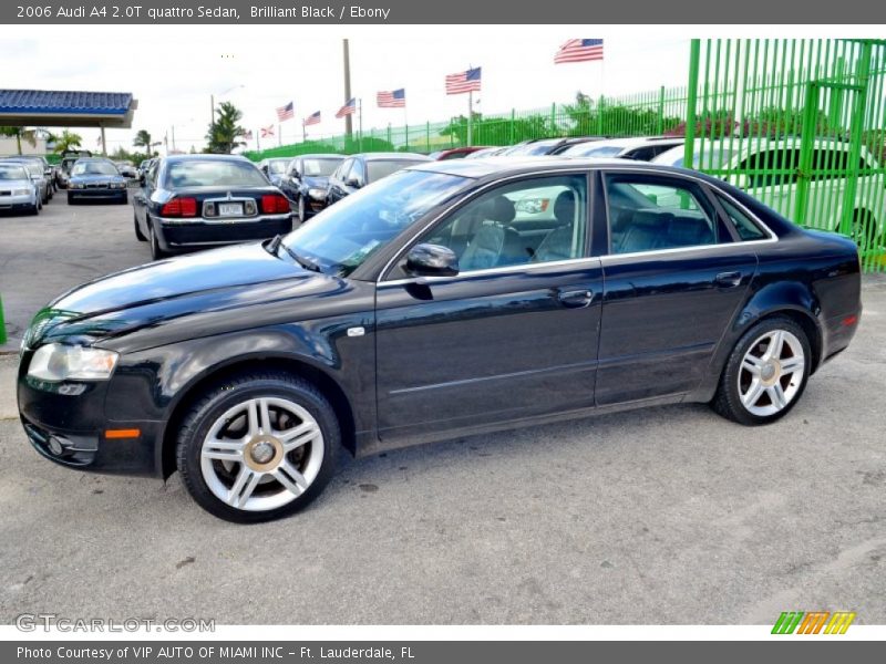 Brilliant Black / Ebony 2006 Audi A4 2.0T quattro Sedan