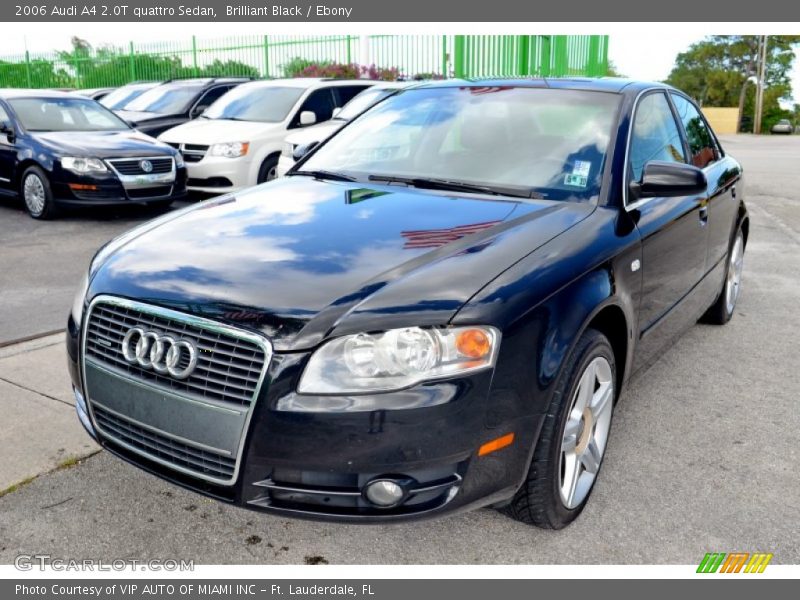 Brilliant Black / Ebony 2006 Audi A4 2.0T quattro Sedan