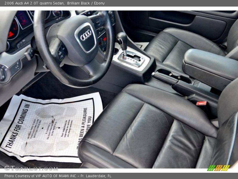 Brilliant Black / Ebony 2006 Audi A4 2.0T quattro Sedan