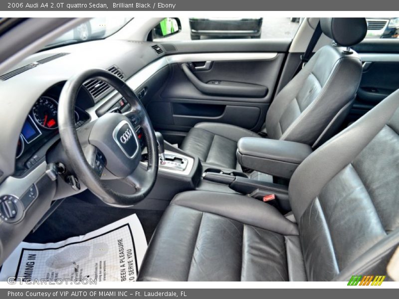 Brilliant Black / Ebony 2006 Audi A4 2.0T quattro Sedan