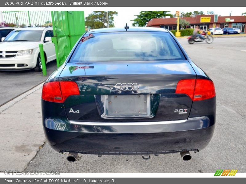 Brilliant Black / Ebony 2006 Audi A4 2.0T quattro Sedan