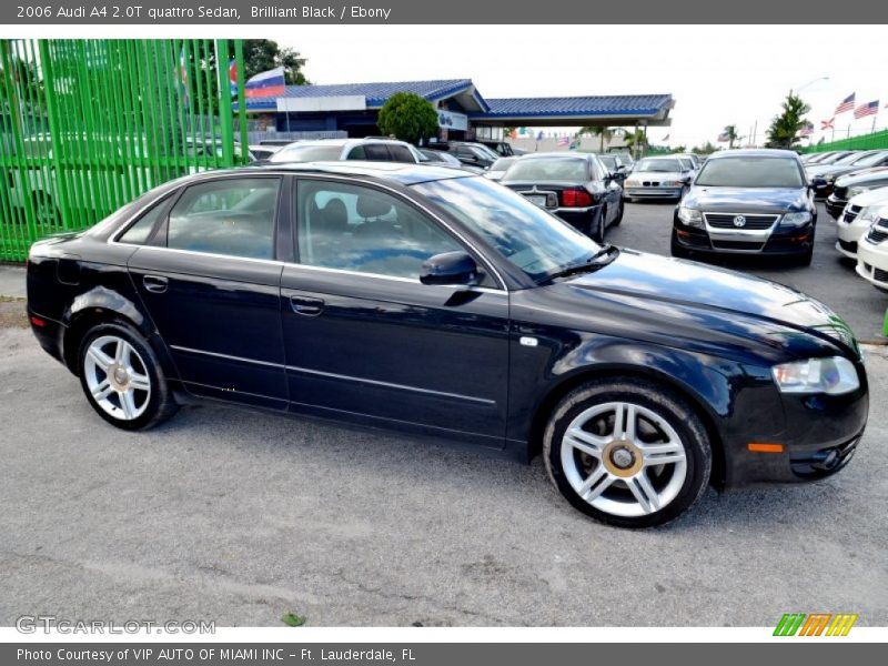 Brilliant Black / Ebony 2006 Audi A4 2.0T quattro Sedan