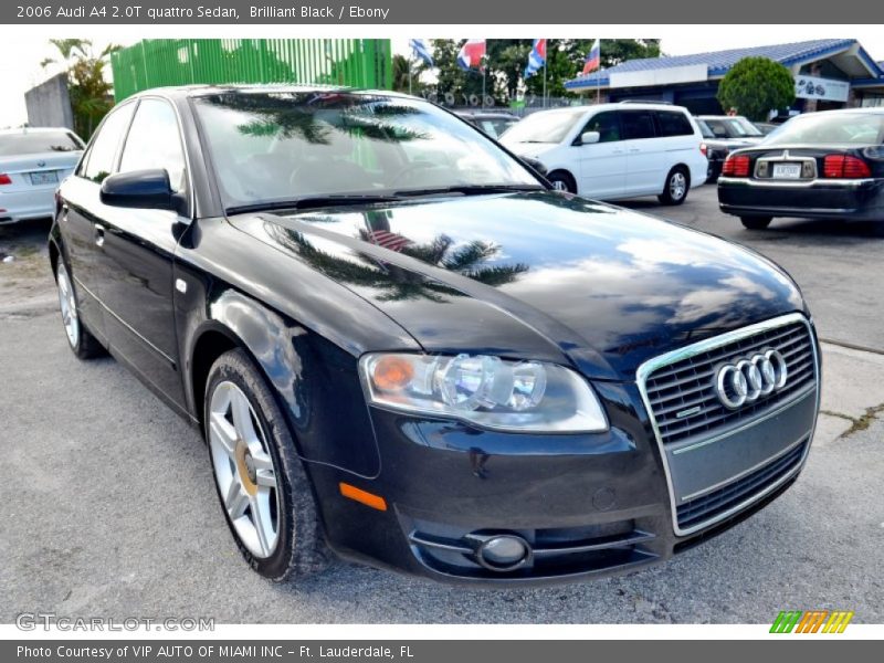 Brilliant Black / Ebony 2006 Audi A4 2.0T quattro Sedan
