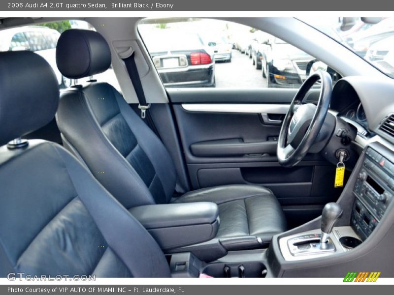 Brilliant Black / Ebony 2006 Audi A4 2.0T quattro Sedan