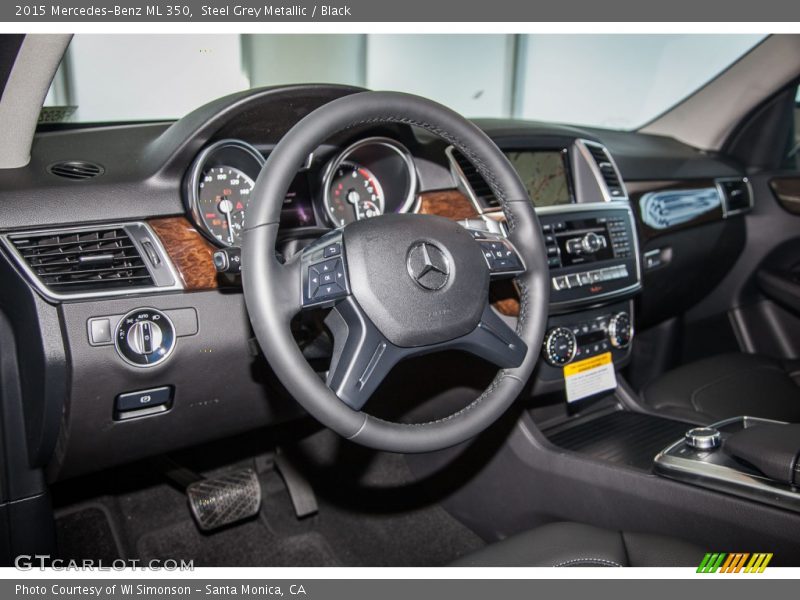 Steel Grey Metallic / Black 2015 Mercedes-Benz ML 350