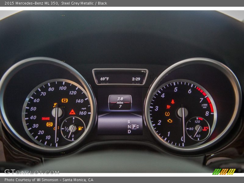 Steel Grey Metallic / Black 2015 Mercedes-Benz ML 350