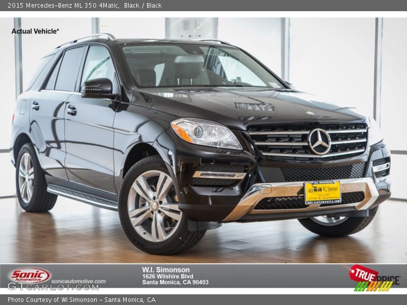 Black / Black 2015 Mercedes-Benz ML 350 4Matic