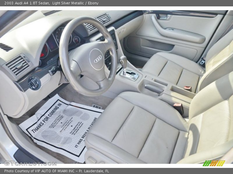 Light Silver Metallic / Ebony 2003 Audi A4 1.8T Sedan