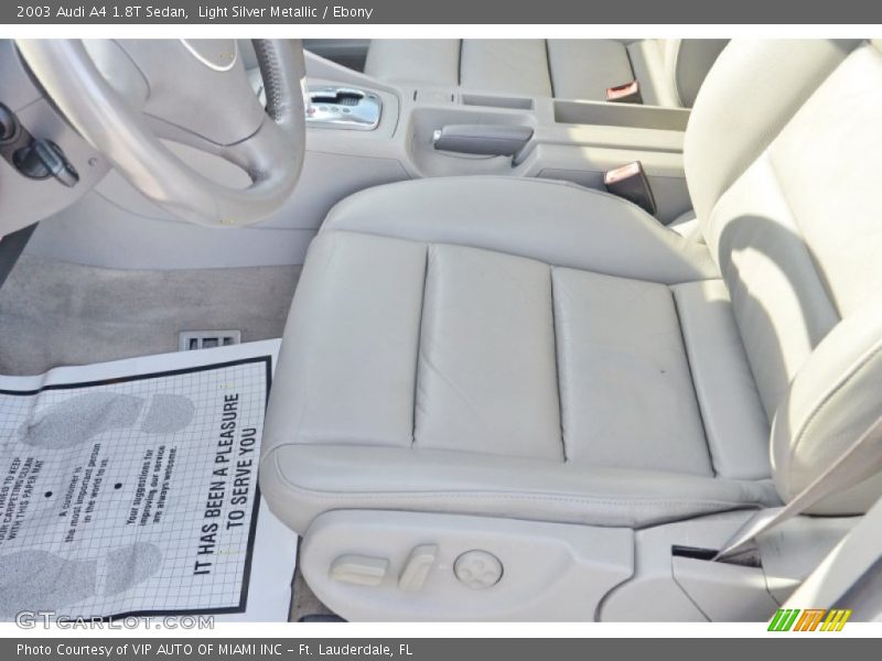 Light Silver Metallic / Ebony 2003 Audi A4 1.8T Sedan