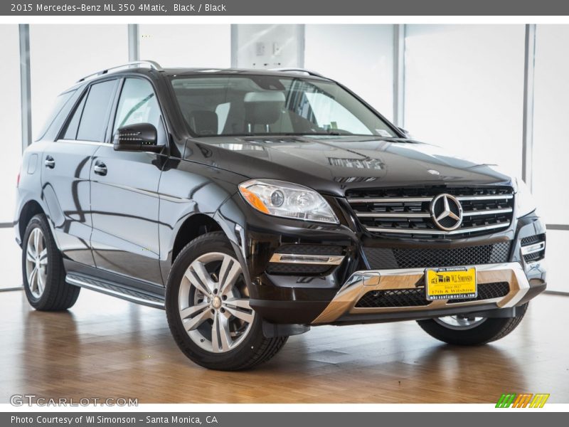 Black / Black 2015 Mercedes-Benz ML 350 4Matic
