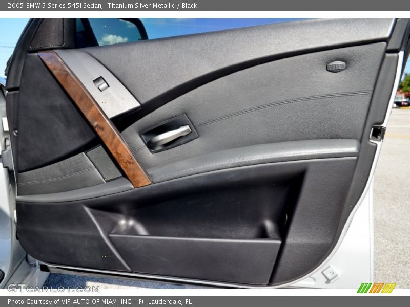 Titanium Silver Metallic / Black 2005 BMW 5 Series 545i Sedan