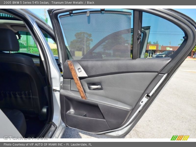 Titanium Silver Metallic / Black 2005 BMW 5 Series 545i Sedan