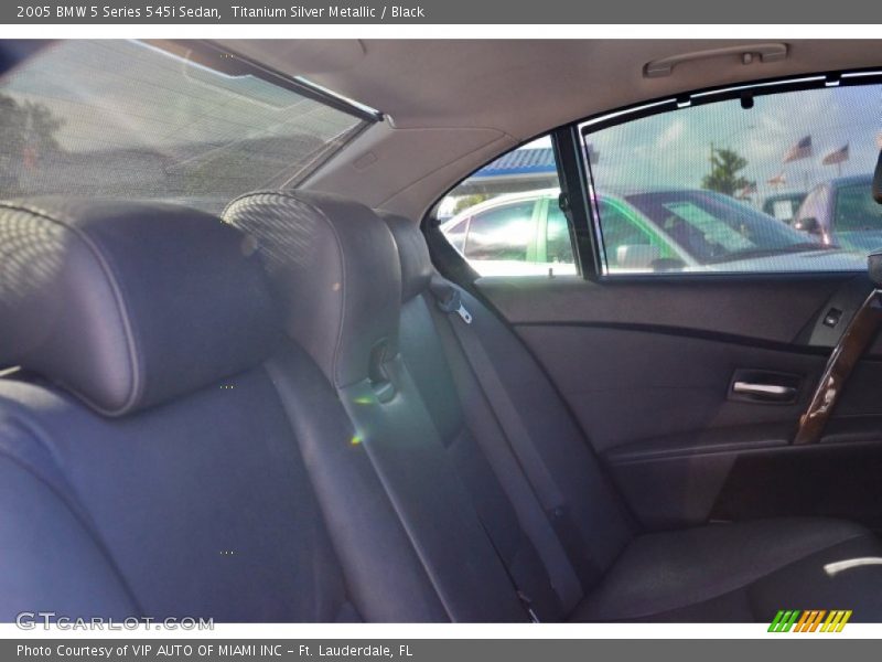 Titanium Silver Metallic / Black 2005 BMW 5 Series 545i Sedan