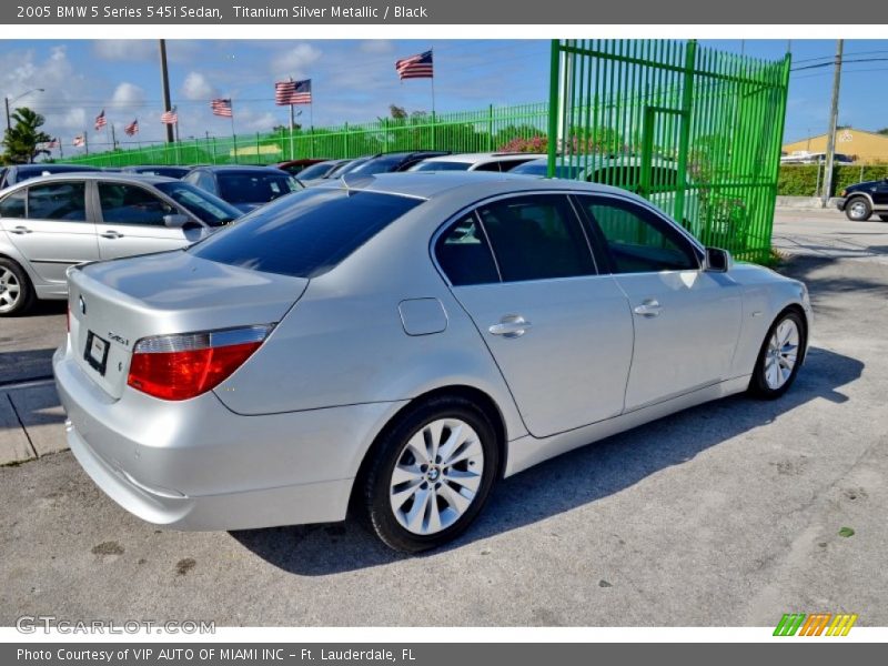 Titanium Silver Metallic / Black 2005 BMW 5 Series 545i Sedan