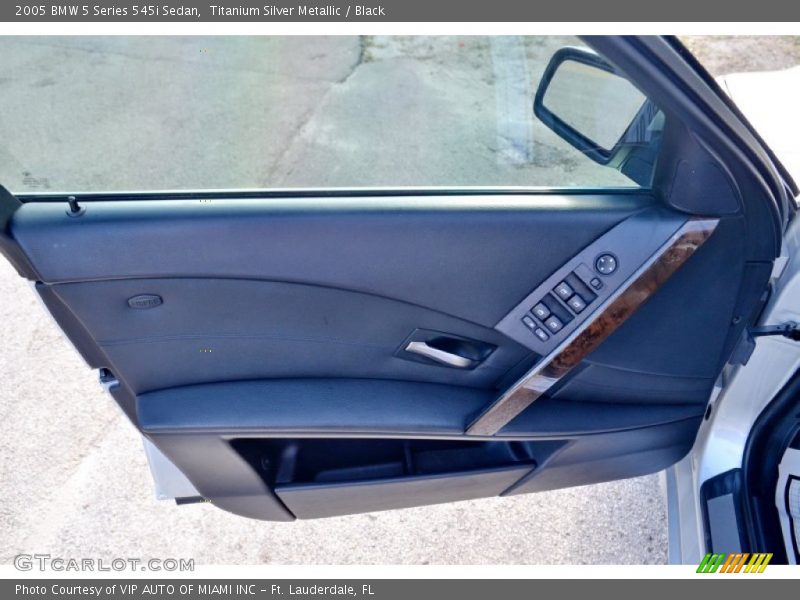 Titanium Silver Metallic / Black 2005 BMW 5 Series 545i Sedan