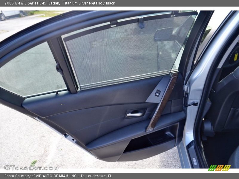 Titanium Silver Metallic / Black 2005 BMW 5 Series 545i Sedan
