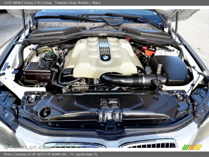 Titanium Silver Metallic / Black 2005 BMW 5 Series 545i Sedan