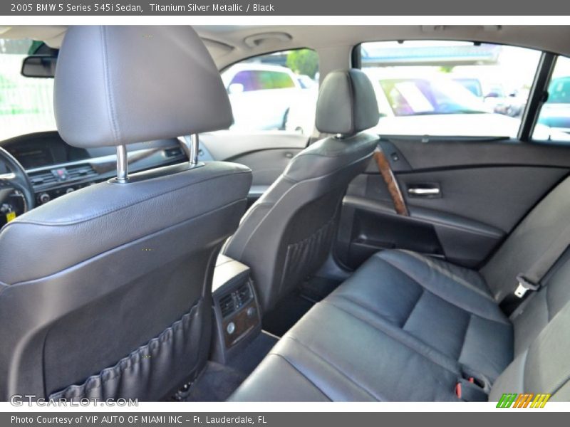 Titanium Silver Metallic / Black 2005 BMW 5 Series 545i Sedan
