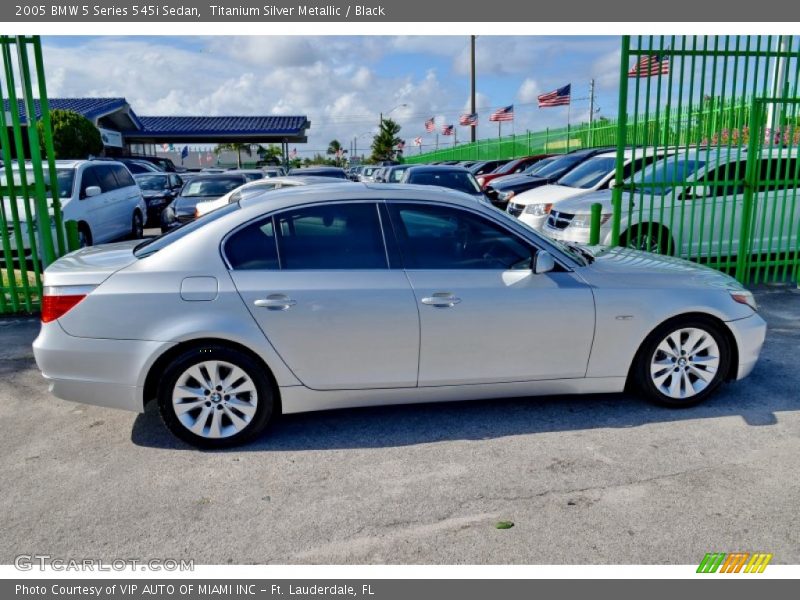 Titanium Silver Metallic / Black 2005 BMW 5 Series 545i Sedan