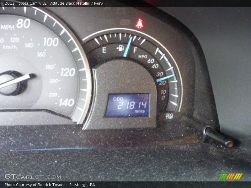 Attitude Black Metallic / Ivory 2012 Toyota Camry LE