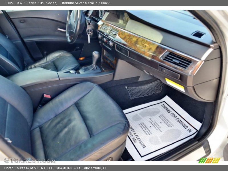 Titanium Silver Metallic / Black 2005 BMW 5 Series 545i Sedan