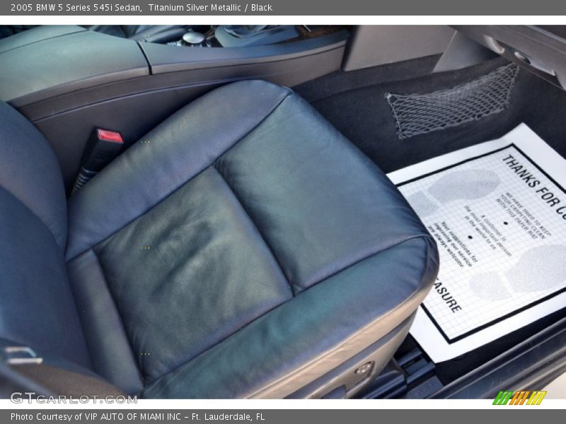 Titanium Silver Metallic / Black 2005 BMW 5 Series 545i Sedan