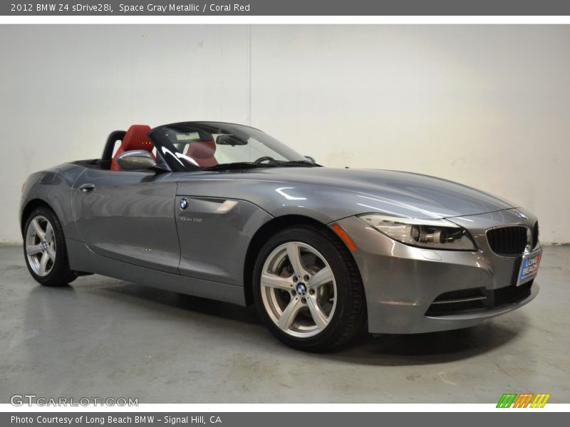 Space Gray Metallic / Coral Red 2012 BMW Z4 sDrive28i