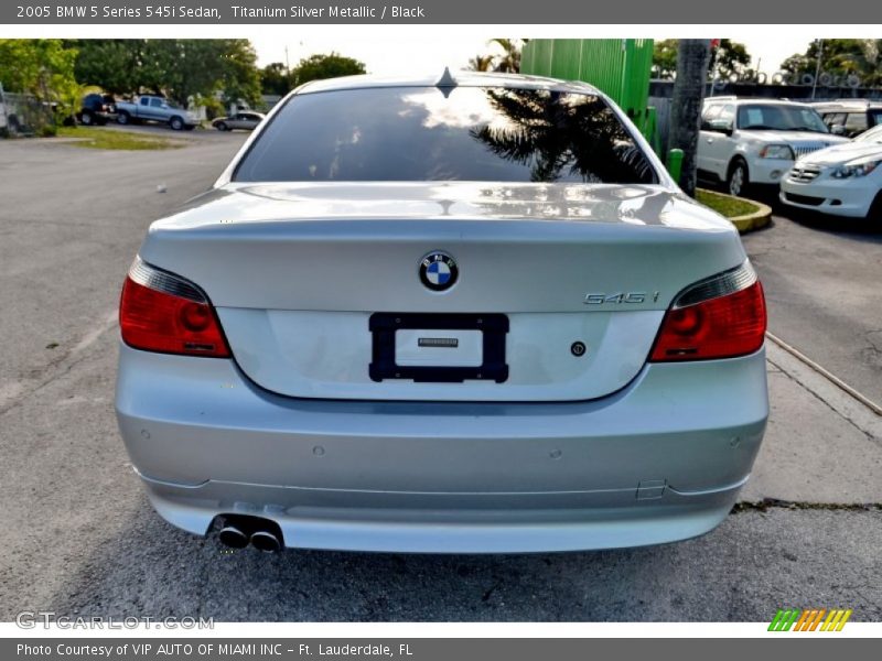 Titanium Silver Metallic / Black 2005 BMW 5 Series 545i Sedan