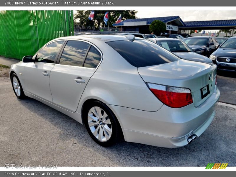 Titanium Silver Metallic / Black 2005 BMW 5 Series 545i Sedan